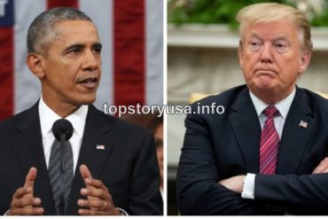 Trump Obama discussion comparison showing two U.S. presidents in formal settings with breaking news banner