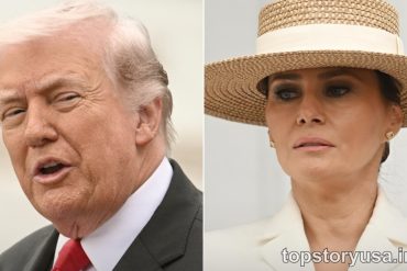 Donald Trump pauses during speech to comment on his marriage to Melania as crowd reacts