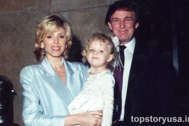 Tiffany Trump transformation shown in vintage family photo with parents and young child at formal event