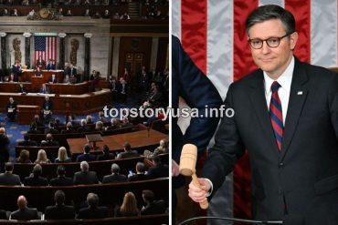 House Speaker holds gavel in front of American flag with House chamber session in background, Virginia redistricting ruling